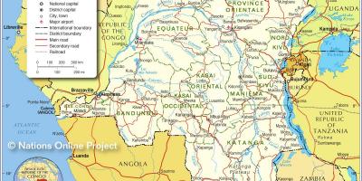 Kort af lýðveldinu kongó